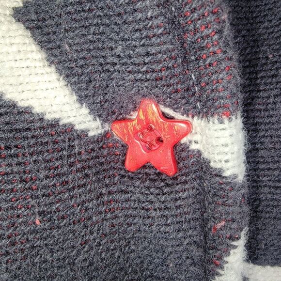 Tantrums Vintage USA American Flag Woven Jacket Stars Stripes size Small - Picture 3 of 6